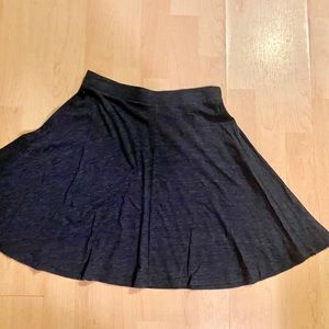 Express Navy/Powder Blue Mini A-line Skirt